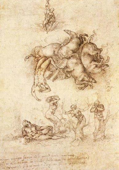 Michelangelo Buonarroti The Fall of Phaeton oil painting image